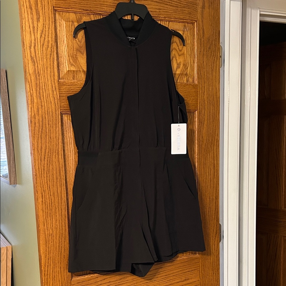 Athleta Brooklyn Black Sleeveless Romper